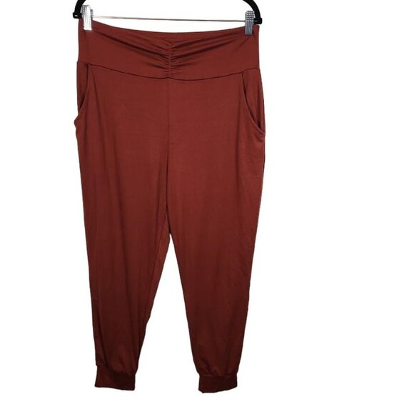 Shiela Rose Scrunch front Jersey Joggers in Rust Red -‎ Size XL - Picture 1 of 7